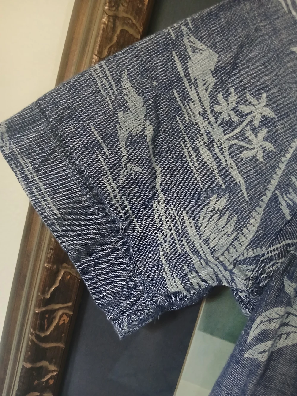 Kids GAP Blue Palm-Print Short-Sleeve Shirt
